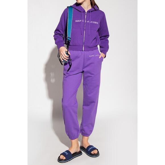 NEW Marc Jacobs Slides The Slide Sandals Logo Slip On Shoes Womens 9 / 39 Navy - Picture 2 of 9